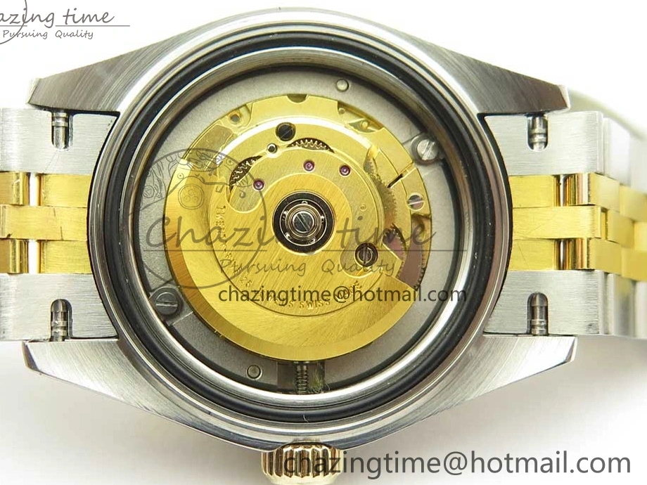 MiroTime 0311 Supportive DateJust 28mm Wrapped SS YG Best Edition Gold Dial Crystal Markers on Wrapped SS YG Bracelet ETA 3344